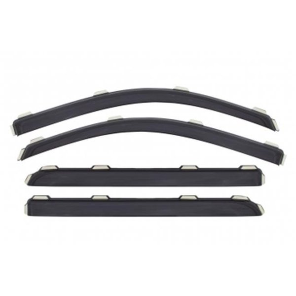 Ventshade Co VENTSHADE CO 194313 2011-2015 Dodge Charger In-Channel Ventvisor Rainguard - Smoke; 4 Pieces V15-194313